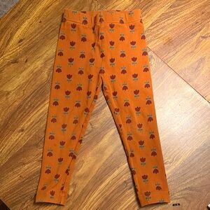 Hanna Andersson Orange Tulip Kids Leggings